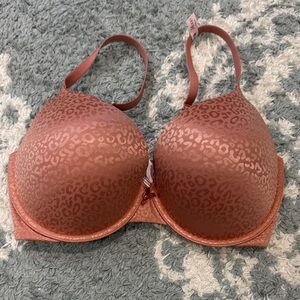 Body by Victoria secret perfect shape push up desert blush leopard nwt 34 DDD